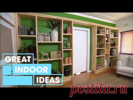 How To Build A Custom Wall Unit | Indoor | Great Home Ideas - YouTube