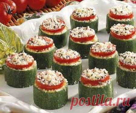 Кабачковые бочонки, фаршированные сыром | EDA77.RU