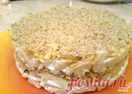 Салат с курицей, ананасами и грецкими орехами - пошаговый рецепт с фото на Повар.ру