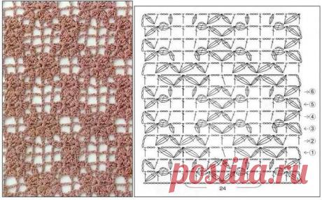 Красивые узоры крючком.