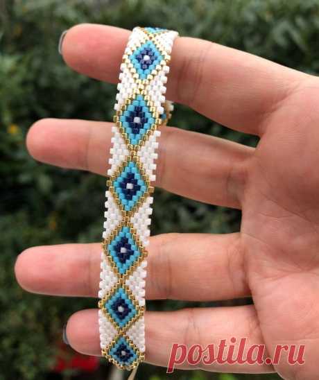 Miyuki Beaded Ethnic Designed evil eye Bracelet Miyuki evil | Etsy