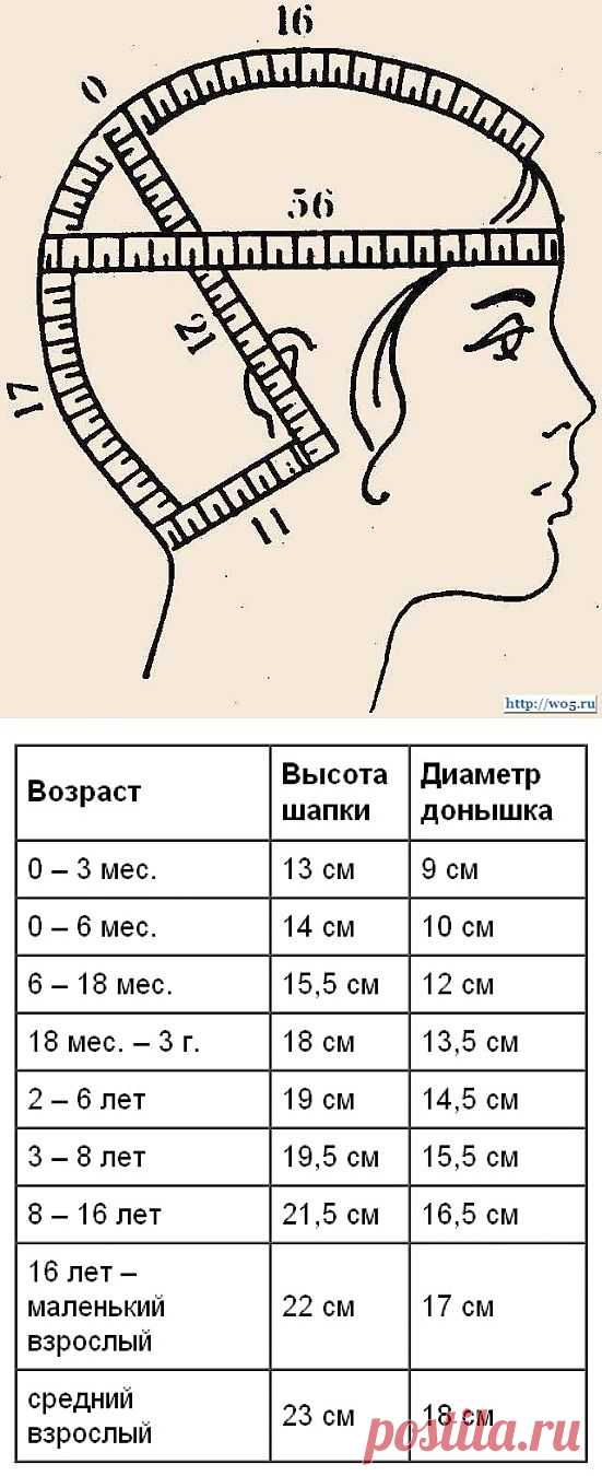 РАСЧЕТ ВЯЗАНИЯ ДЕТСКОЙ ШАПОЧКИ ПО МЕРКАМ.