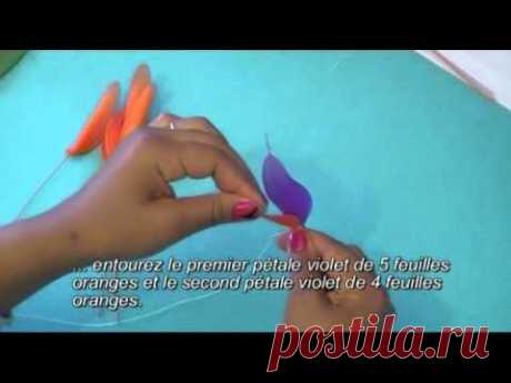 Fabrication d'un Oiseau de Paradis (Strelitzia) en collant / Nylon Bird of Paradise
