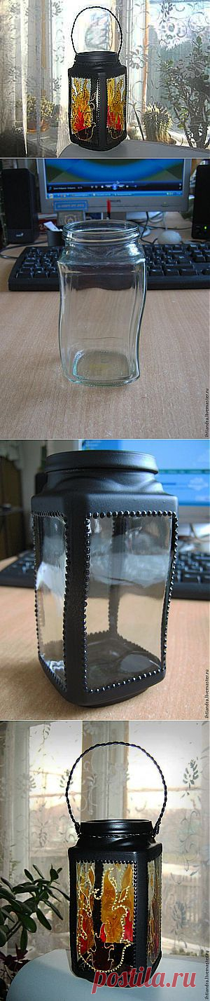 Баночка? Ваза? Фонарь! - Ярмарка Мастеров - ручная работа, handmade