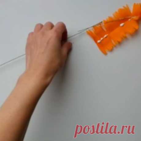 Easy way to make a paper flower part 1st #crepepaperflower