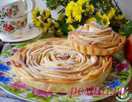Яблочный пирог "Чайная роза" – кулинарный рецепт