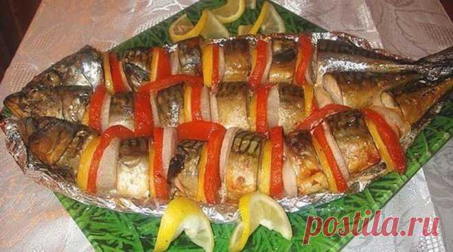 Сочная скумбрия, запеченная в духовке. Очень вкусно и полезно!