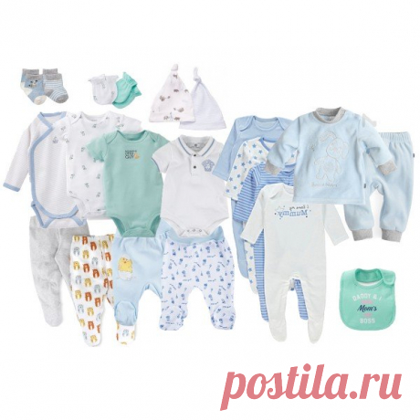 Подарочный комплект одежды для новорожденного мальчика lollybox newborn LUXE boy