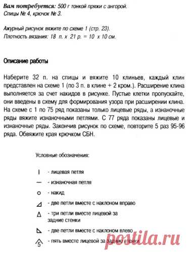 Розовая ажурная шаль из ангоровой пряжи. Схема и описание шали спицами | Я Хозяйка