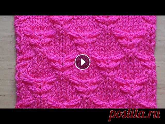 Рельефный узор спицами для детской кофточки, свитера, шапочки, платья, пледа. Красивый узор спицами для детских и женских изделий....