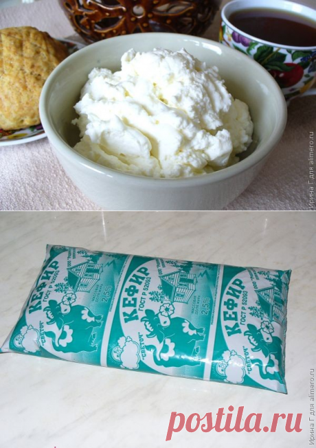 Крем cыр из кефира.