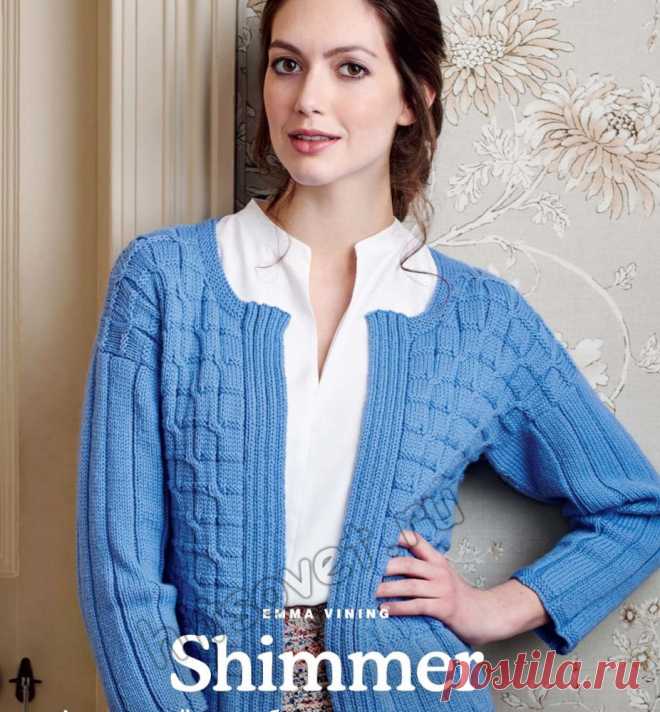 Жакет спицами без застежки Shimmer - Хитсовет