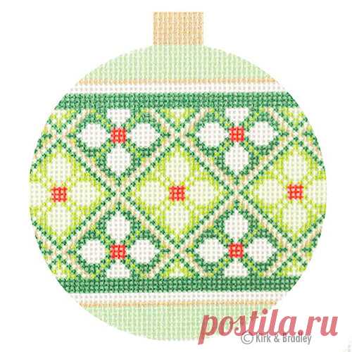 NTG KB091 - Verona Bauble - Como Introducing Kirk & Bradley's line of stitch printed canvases. This canvas was printed using state of the art printing technology. Verona Bauble - ComoStyle: NTG 091Size: 4
