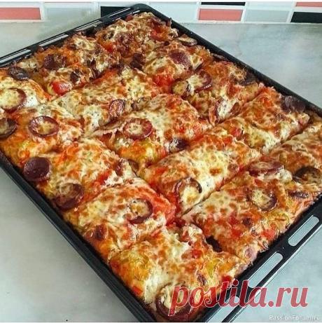 Домашняя пицца без дрожжей