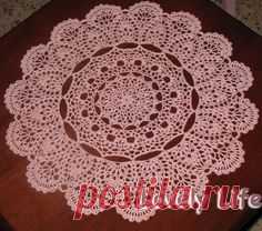 (1944) Free Printable Crochet Doily Patterns | Mantilla Doily - Close up | Crochê e Tricô - Cortinas, Toalhas de mesa