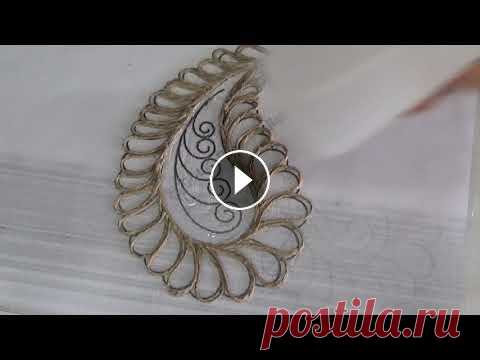 мастер класс джутовая филигрань #всяко_разно #джутовая_филигрань #поделки_из_джута #мастер_класс_по_джутовой_филиграни #из_джута #своими_руками #инза #китовка #украшения...