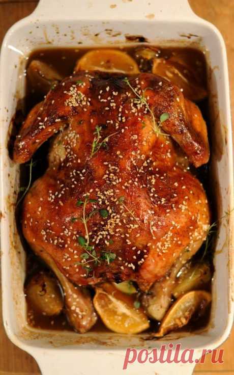 Вкусные рецепты. Курочка медовая.