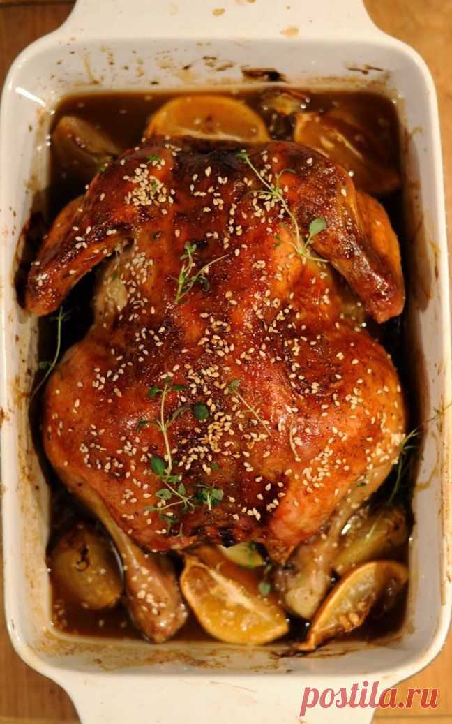 Вкусные рецепты. Курочка медовая.