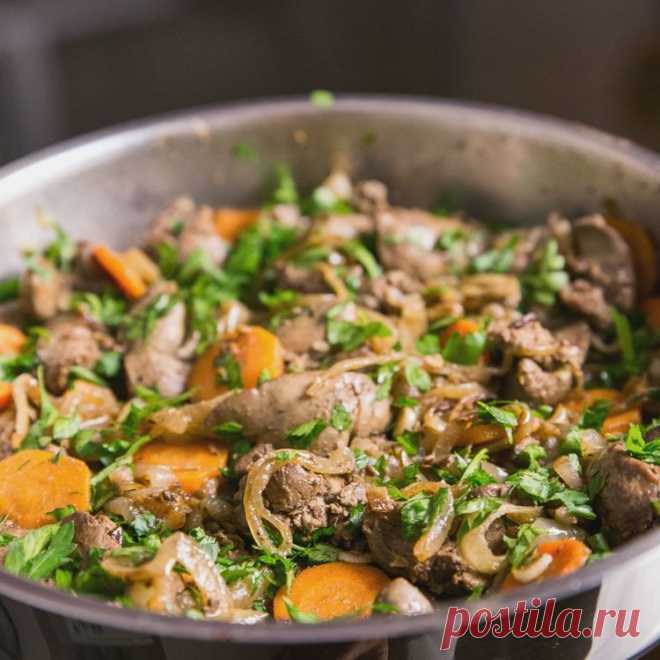 Вкуснейшая куриная печень с луком и морковью - быстро и просто - Простые рецепты Овкусе.ру