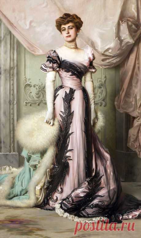 Прекрасная дама минувшего в бездну столетья... | Vittorio Matteo Corcos .