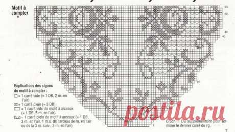 Филейные салфетки крючком - схемы (28 вариантов)