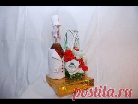 Как украсить бутылку? Букет "Доктор из конфет". How to decorate a bottle? Doctor of sweets