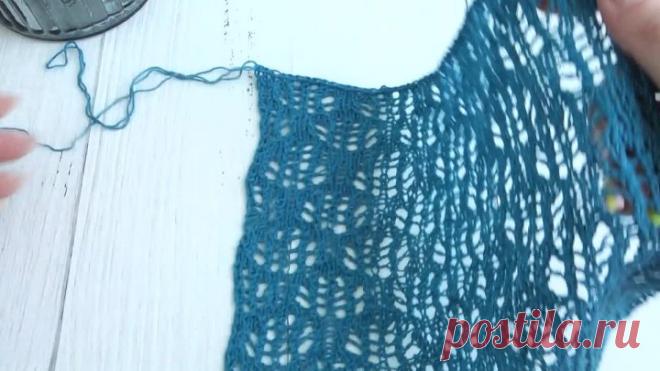 Красивый ажурный узор спицами