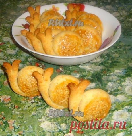 Сырно-кунжутное печенье &quot;Улитки&quot;.