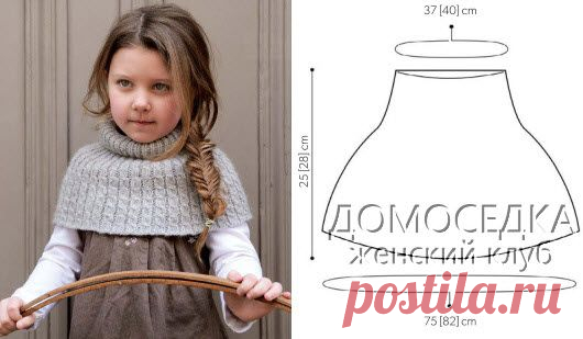 Манишка спицами для девочки | ДОМОСЕДКА
