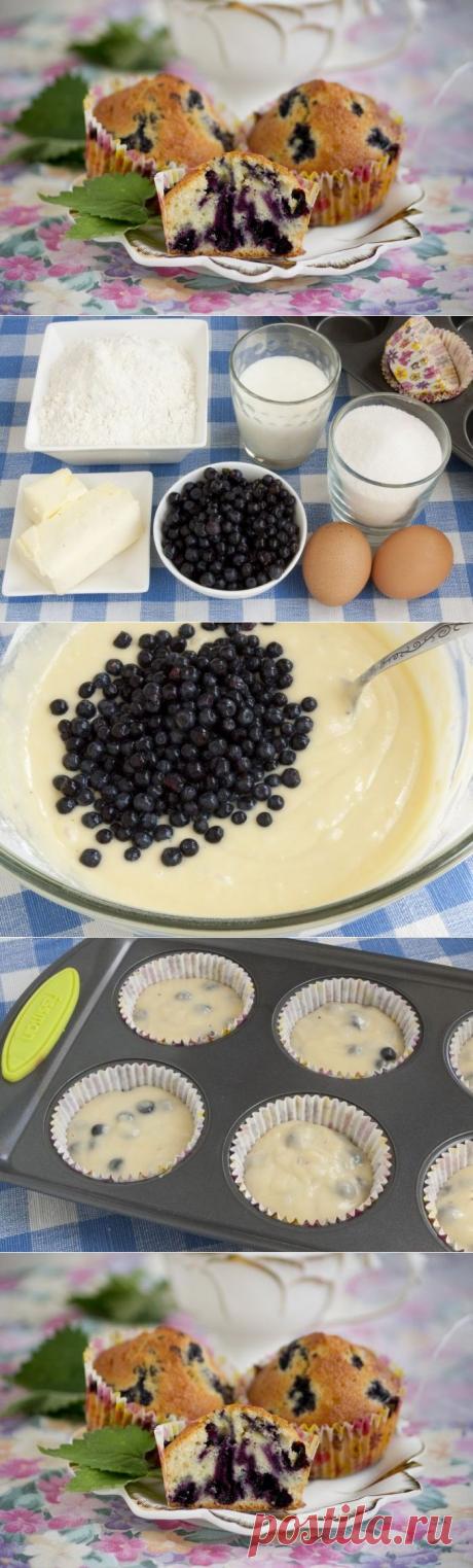 Как приготовить маффины с черникой - рецепт, ингридиенты и фотографии