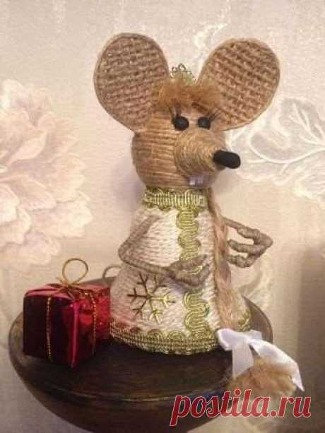 Забавные мышки из джута. Это ж надо было придумать! | Люблю Себя