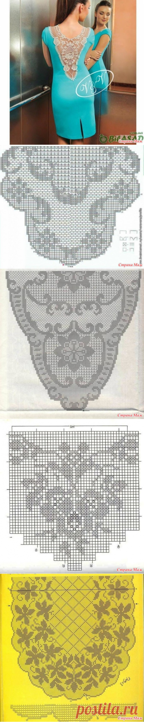 . Кружевные вставки. Примеры - Все в ажуре... (вязание крючком) - Страна Мам