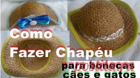 como fazer chapéu de juta para bonecos e bonecas