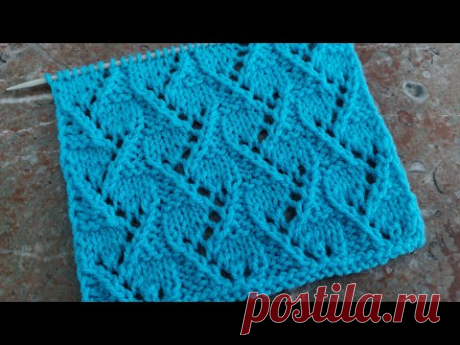 "Лиана " Ажурный узор спицами для джемпера, туники, платья.