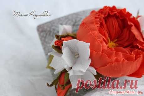 Моя пионовидная роза из фоамирана - Фом и изделия из него - Страна Мам