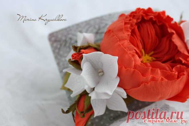 Моя пионовидная роза из фоамирана - Фом и изделия из него - Страна Мам