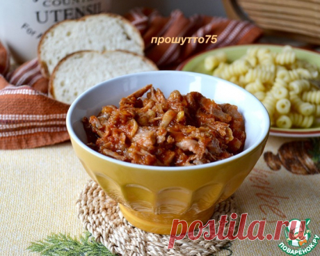 Мясной соус-рагу из кролика Кулинарный рецепт