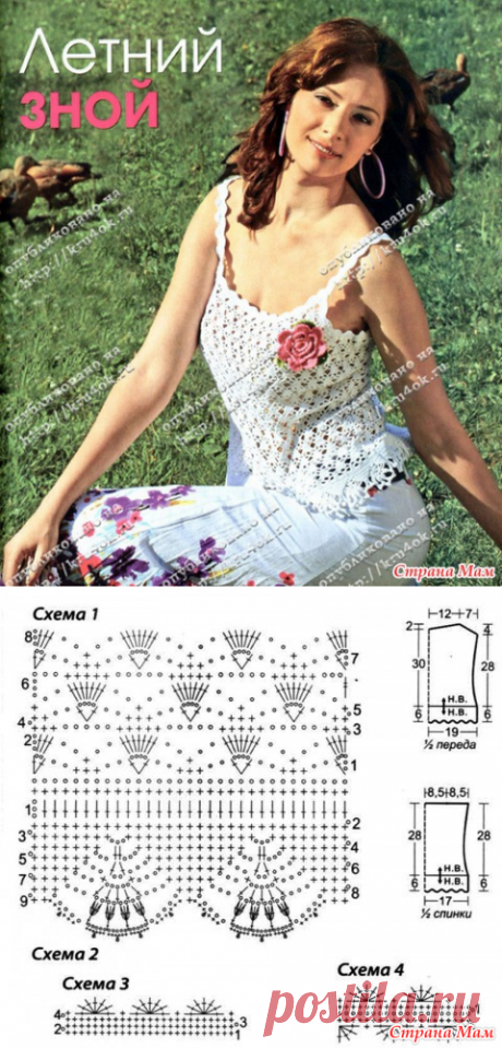 Летняя маечка крючком.