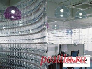 Перегородка из пластиковых бутылок