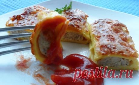 Яичные рулетики с мясной начинкой - Простые рецепты Овкусе.ру