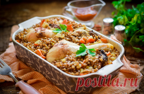Я готовлю гречневую кашу только в духовке. Рецепт вкусного и сытного блюда на обед из гречневой каши и курицы в духовке | Заметки Фрекен Бок | Яндекс Дзен