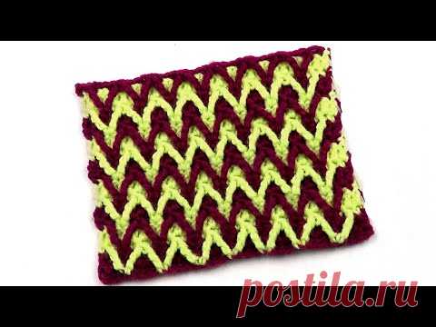 Двухцветный узор Зигзаги Two tone Zigzag Pattern
