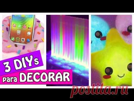 3 DIYs PARA DECORAR - COJINES CON LUZ, LAMPARA LEDS Y SOPORTE - Innova Manualidades (recopilación)