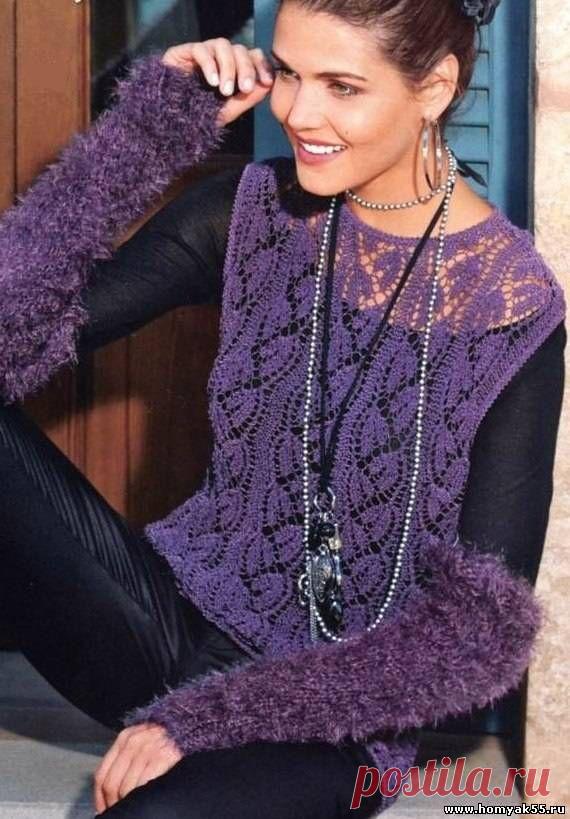 Жилеты, безрукавки для женщин спицами - Схемы и описания вязаных изделий | «Хомяк55.ру» сайт о вязании