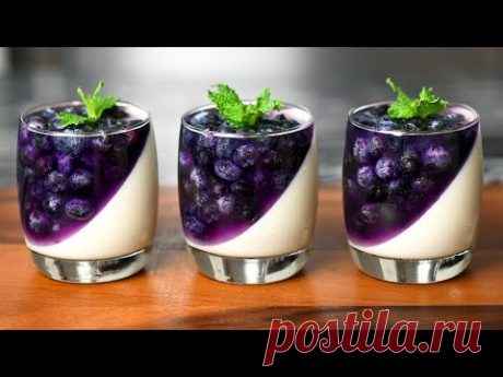 Великолепная Панна Котта из голубики