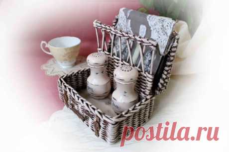 МК Плетёная подставка под салфетки и специи – HandMade39.ru