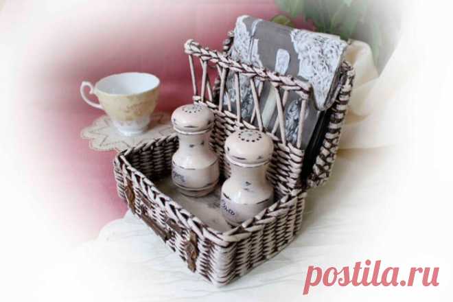 МК Плетёная подставка под салфетки и специи – HandMade39.ru