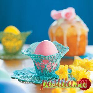 Подставка для пасхального яйца &raquo; Клубка.Нет - Все о вязании крючком