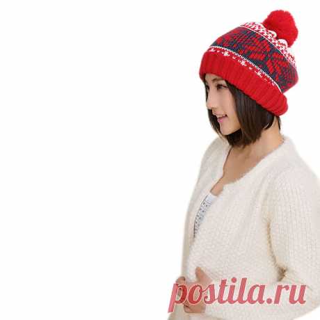 Горячая зима снежинка крючком женщины шляпу 2016 зимняя шапка вязаная шапочка Hat Tuque роковой теплая женщины Cap купить в магазине Charing International Trade Co.,Ltd. на AliExpress