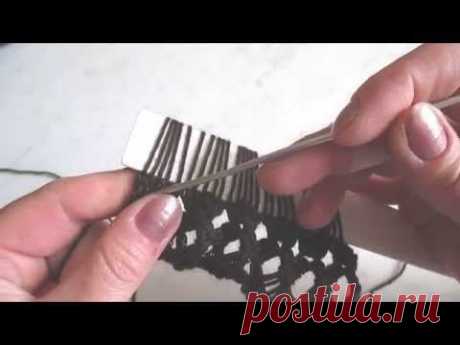 Вязание на линейке (убавление, прибавление петель). Knitting on the line (decrease, adding loops).